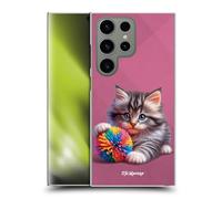 Head Case Designs Officially Licensed P.D. Moreno Spikey Ball Play Cat Artwork Hard Back Case Compatible With Samsung Galaxy S24 Ultra 5G