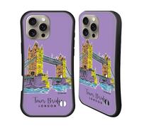 Head Case Designs Officially Licensed P.D. Moreno Tower Bridge London City Sketches Hybrid Case Compatible With Apple iPhone 16 Pro Max