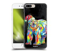 Head Case Designs Officially Licensed P.D. Moreno White Bear Hat Christmas Animal Pop Colors Hard Back Case Compatible With Apple iPhone 7 Plus/iPhone 8 Plus
