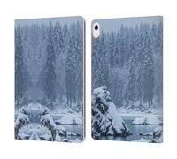 Head Case Designs Officially Licensed Patrik Lovrin Heavy Snow Fall Magical Lakes Leather Wallet Case Compatible With Apple iPad Air 13 2024/2025