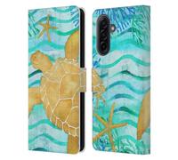 Head Case Designs Officially Licensed Paul Brent Aurora Turtle Coastal Leather Wallet Case Compatible With Samsung Galaxy A17 4G / 5G