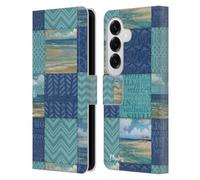 Head Case Designs Officially Licensed Paul Brent Beach Scape Patch Work Coastal Leather Wallet Case Compatible With Samsung Galaxy S26