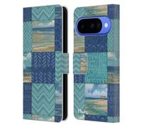 Head Case Designs Officially Licensed Paul Brent Beach Scape Patch Work Coastal Leather Wallet Case Compatible With Google Pixel 10