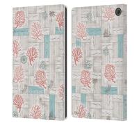 Head Case Designs Officially Licensed Paul Brent Coral Azul Coastal Leather Wallet Case Compatible With Amazon Fire Max 11 2023
