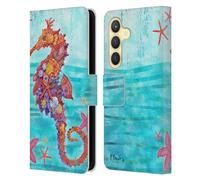 Head Case Designs Officially Licensed Paul Brent Seahorse Coastal Leather Wallet Case Compatible With Samsung Galaxy S24 5G