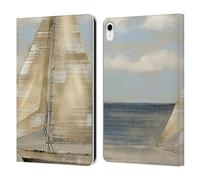 Head Case Designs Officially Licensed Paul Brent Serene Sailboat II Gold Ocean Leather Wallet Case Compatible With Apple iPad 10.9 2022/2025