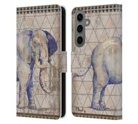 Head Case Designs Officially Licensed Paul Brent Tribal Elephant Animals Leather Wallet Case Compatible With Samsung Galaxy S25