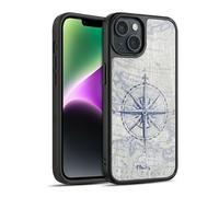 Head Case Designs Officially Licensed Paul Brent Vintage Compass Nautical Gel Armour Case [Military Grade Protection] Compatible With Apple iPhone 14
