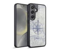 Head Case Designs Officially Licensed Paul Brent Vintage Compass Nautical Gel Armour Case [Military Grade Protection] Compatible With Samsung Galaxy S24 5G