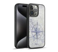 Head Case Designs Officially Licensed Paul Brent Vintage Compass Nautical Gel Armour Case [Military Grade Protection] Compatible With Apple iPhone 15 Pro Max