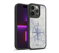 Head Case Designs Officially Licensed Paul Brent Vintage Compass Nautical Gel Armour Case [Military Grade Protection] Compatible With Apple iPhone 14 Pro