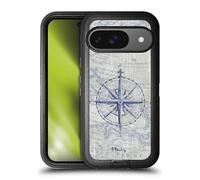 Head Case Designs Officially Licensed Paul Brent Vintage Compass Nautical Ultra-Armoured Shockproof Case [Military Grade Protection] Compatible With Google Pixel 9 / Pixel 9 Pro