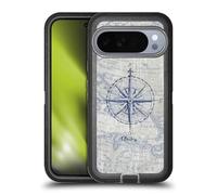 Head Case Designs Officially Licensed Paul Brent Vintage Compass Nautical Ultra-Armoured Shockproof Case [Military Grade Protection] Compatible With Google Pixel 10 Pro XL