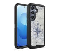 Head Case Designs Officially Licensed Paul Brent Vintage Compass Nautical Ultra-Armoured Shockproof Case [Military Grade Protection] Compatible With Samsung Galaxy S25
