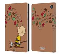 Head Case Designs Officially Licensed Peanuts Autumn Charlie Brown Leather Wallet Case Compatible With Amazon Fire 7 2022