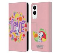 Head Case Designs Officially Licensed Peanuts Charlie and Snoopy Naturally Sweet Leather Wallet Case Compatible With Samsung Galaxy S25 Edge