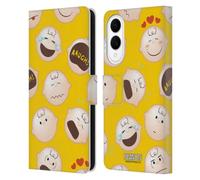 Head Case Designs Officially Licensed Peanuts Charlie Brown Character Patterns Leather Wallet Case Compatible With Samsung Galaxy S25 Edge