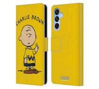 Head Case Designs Officially Licensed Peanuts Charlie Brown Characters Leather Wallet Case Compatible With Samsung Galaxy A16 5G