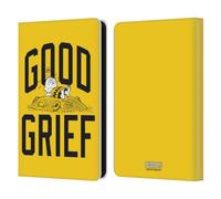 Head Case Designs Officially Licensed Peanuts Charlie Brown Good Grief 2 Varsity Sports Leather Wallet Case Compatible With Amazon Kindle 11th Gen (2024)