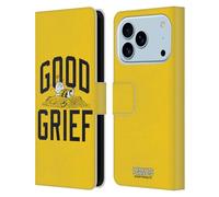 Head Case Designs Officially Licensed Peanuts Charlie Brown Good Grief 2 Varsity Sports Leather Wallet Case Compatible With Apple iPhone 17 Pro