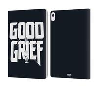 Head Case Designs Officially Licensed Peanuts Charlie Brown Good Grief Rock Tees Leather Wallet Case Compatible With Apple iPad Air 13 2024/2025
