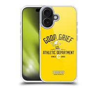 Head Case Designs Officially Licensed Peanuts Charlie Brown Good Grief Varsity Sports Gel Case [Military Grade Protection] Compatible With Apple iPhone 17