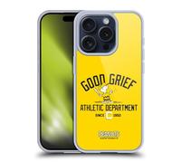 Head Case Designs Officially Licensed Peanuts Charlie Brown Good Grief Varsity Sports Gel Case [Military Grade Protection] Compatible with Apple iPhone 15 Pro and Compatible with MagSafe