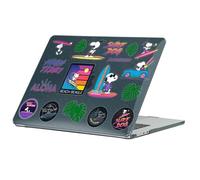 Head Case Designs Officially Licensed Peanuts Charlie Brown Icons And Characters Black Glitter Crystal Armour Laptop Case compatible with MacBook Air 13.6" M2 A2681/M3 A3113/M4 A3240 2022/2024/2025