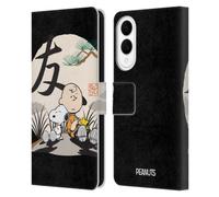 Head Case Designs Officially Licensed Peanuts Charlie Brown Oriental Snoopy Leather Wallet Case Compatible With Samsung Galaxy S25 Edge