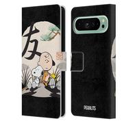Head Case Designs Officially Licensed Peanuts Charlie Brown Oriental Snoopy Leather Wallet Case Compatible With Google Pixel 9 Pro XL