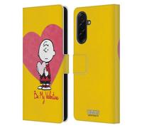 Head Case Designs Officially Licensed Peanuts Charlie Brown Valentine 2 Sealed With A Kiss Leather Wallet Case Compatible With Samsung Galaxy A36 5G