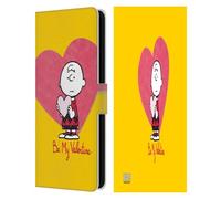 Head Case Designs Officially Licensed Peanuts Charlie Brown Valentine 2 Sealed With A Kiss Leather Wallet Case Compatible With Samsung Galaxy S25 FE