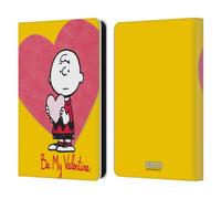 Head Case Designs Officially Licensed Peanuts Charlie Brown Valentine 2 Sealed With A Kiss Leather Wallet Case Compatible With Amazon Kindle 11th Gen (2024)