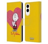 Head Case Designs Officially Licensed Peanuts Charlie Brown Valentine 2 Sealed With A Kiss Leather Wallet Case Compatible With Samsung Galaxy S25 Edge