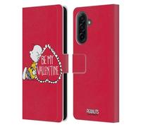 Head Case Designs Officially Licensed Peanuts Charlie Brown Valentine Sealed With A Kiss Leather Wallet Case Compatible With Samsung Galaxy A17 4G / 5G