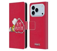 Head Case Designs Officially Licensed Peanuts Charlie Brown Valentine Sealed With A Kiss Leather Wallet Case Compatible With Apple iPhone 17 Pro