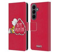 Head Case Designs Officially Licensed Peanuts Charlie Brown Valentine Sealed With A Kiss Leather Wallet Case Compatible With Samsung Galaxy S26 Plus