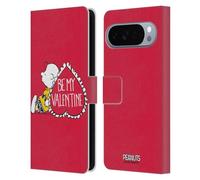 Head Case Designs Officially Licensed Peanuts Charlie Brown Valentine Sealed With A Kiss Leather Wallet Case Compatible With Google Pixel 10 Pro XL