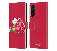 Head Case Designs Officially Licensed Peanuts Charlie Brown Valentine Sealed With A Kiss Leather Wallet Case Compatible With Samsung Galaxy A36 5G