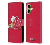 Head Case Designs Officially Licensed Peanuts Charlie Brown Valentine Sealed With A Kiss Leather Wallet Case Compatible With Apple iPhone 17
