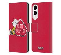 Head Case Designs Officially Licensed Peanuts Charlie Brown Valentine Sealed With A Kiss Leather Wallet Case Compatible With Samsung Galaxy S25 Edge