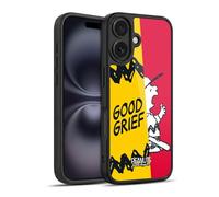 Head Case Designs Officially Licensed Peanuts Charlie Good Grief Halfs And Laughs Gel Armour Case [Military Grade Protection] Compatible With Apple iPhone 16