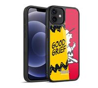 Head Case Designs Officially Licensed Peanuts Charlie Good Grief Halfs And Laughs Gel Armour Case [Military Grade Protection] Compatible With Apple iPhone 12 / iPhone 12 Pro
