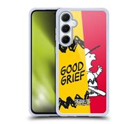 Head Case Designs Officially Licensed Peanuts Charlie Good Grief Halfs And Laughs Gel Case [Military Grade Protection] Compatible With Samsung Galaxy A55 5G