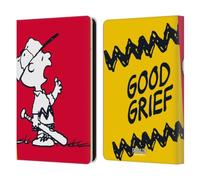 Head Case Designs Officially Licensed Peanuts Charlie Good Grief Halfs And Laughs Leather Wallet Case Compatible With Amazon Kindle Paperwhite 6