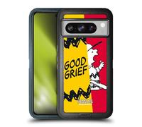 Head Case Designs Officially Licensed Peanuts Charlie Good Grief Halfs And Laughs Ultra-Armoured Shockproof Case [Military Grade Protection] Compatible With Google Pixel 8 Pro