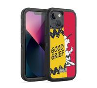 Head Case Designs Officially Licensed Peanuts Charlie Good Grief Halfs And Laughs Ultra-Armoured Shockproof Case [Military Grade Protection] Compatible With Apple iPhone 13