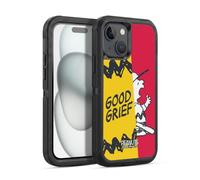 Head Case Designs Officially Licensed Peanuts Charlie Good Grief Halfs And Laughs Ultra-Armoured Shockproof Case [Military Grade Protection] Compatible With Apple iPhone 15