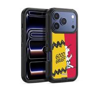 Head Case Designs Officially Licensed Peanuts Charlie Good Grief Halfs And Laughs Ultra-Armoured Shockproof Case [Military Grade Protection] Compatible With Apple iPhone 17 Pro Max