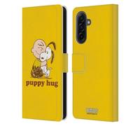 Head Case Designs Officially Licensed Peanuts Charlie Puppy Hug Snoopy Hug Leather Wallet Case Compatible With Samsung Galaxy A17 4G / 5G
